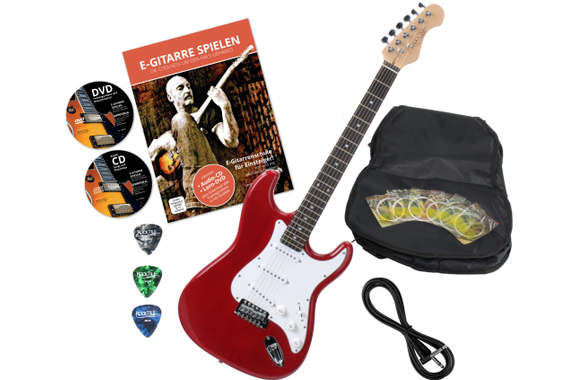 Rocktile Sphere Classic Guitarra Eléctrica Roja + Set De Accesorios image 1