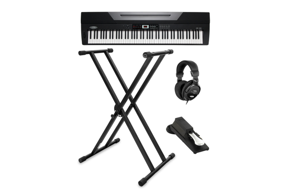 Classic Cantabile SP-150 BK Stagepiano nero Set incl. supporto, cuffie e pedale image 1