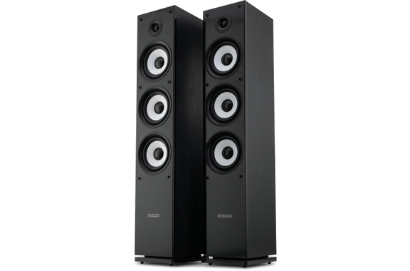 Bennett & Ross Ultrasphere Enceintes Colonnes HiFi Paire Noire 2 x 100W RMS image 1