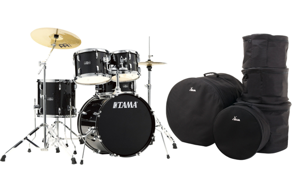 Tama ST50H5-BNS Stagestar Drumkit Black Night Sparkle Taschen Set image 1