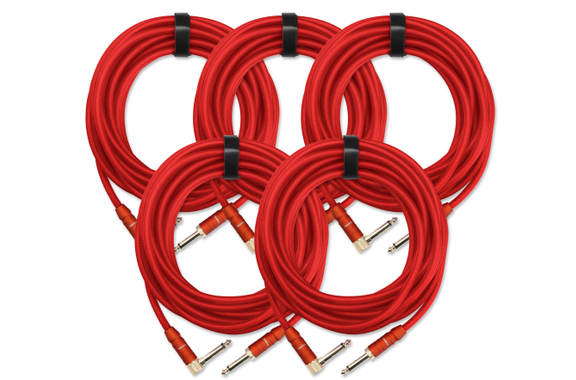 Pronomic Trendline INST-6R Instrumentenkabel 6m rot 5x Set image 1