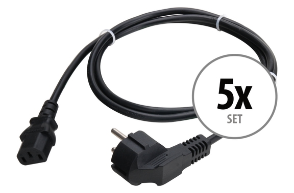 Pronomic EUIEC-1.5 IEC power cable 1.5m 5x SET image 1