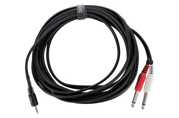 Pronomic Stage JM2JS-6 Cavo Audio 3,5mm Stereo Jack / 2x 6,3mm Mono Jack 6m nero image 1