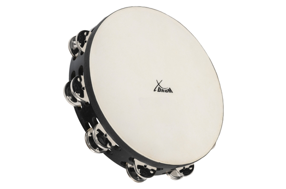 XDrum TMF10-BK Tamburello 10" con Pelle image 1