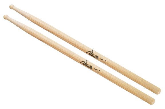 XDrum Drumsticks SD1, Hickory, Wood Tip image 1