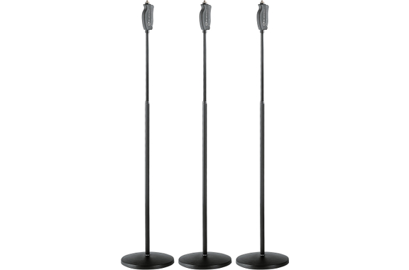 K&M 26085 One-Hand Microphone Stand 3x Set image 1