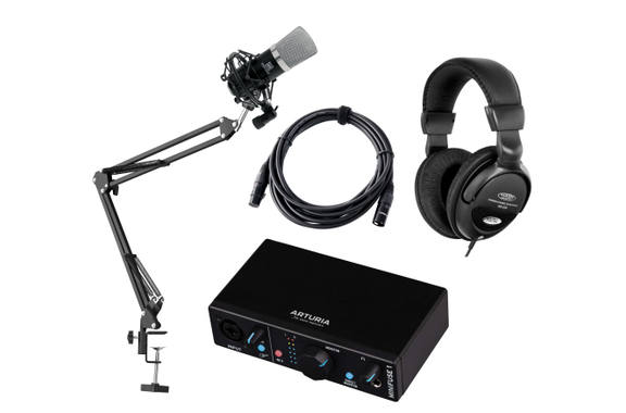 Arturia MiniFuse 1 Black Podcast Set image 1