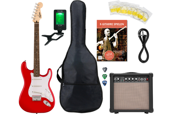 Squier Sonic Stratocaster HT Torino Red Starter Set image 1