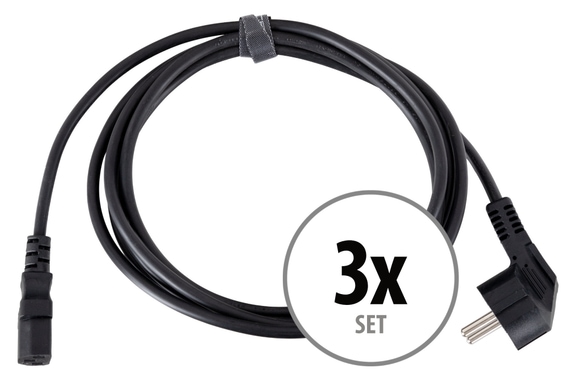 Pronomic EUIEC-3 IEC Power Cable 3m 3x set image 1