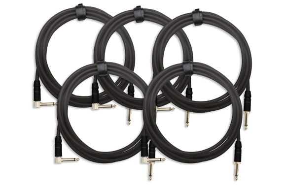 Pronomic Trendline INST-3S Cable de Instrumento 3m negro Set de 5 image 1