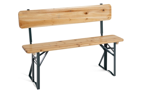 Stagecaptain BBB-119 Hirschgarten Bierzeltbank mit Lehne 119 cm Natur  - Retoure (Verpackungsschaden) image 1