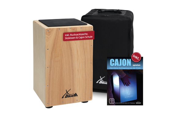 XDrum Cajon Primero Natur incl. escuela de cajón y bolsa image 1