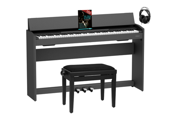 Roland F107-BKX Digital Piano Matte Black Set image 1