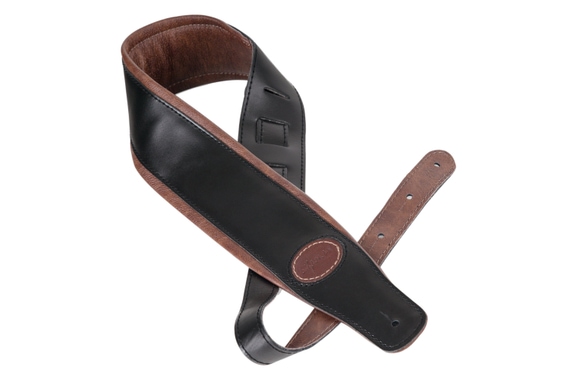 Shaman Vintage05 Leather Strap Black with Brown Lining Smooth image 1
