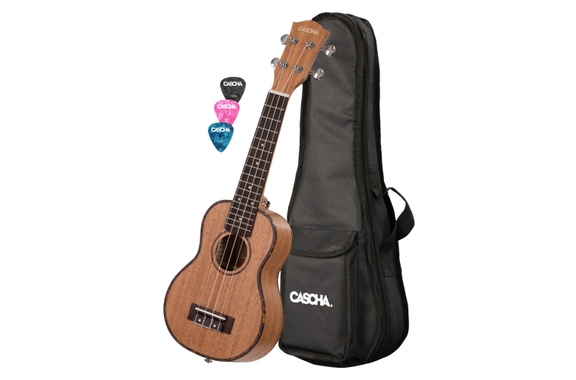 Cascha Premium Sopraan Mahonie Linkshandige Ukulele Set image 1