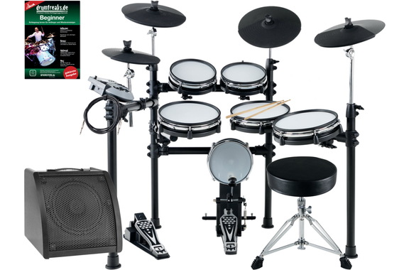 XDrum DD-530 Mesh Heads E-Drum Maxi Live Kit con Monitor de Batería y Banqueta image 1