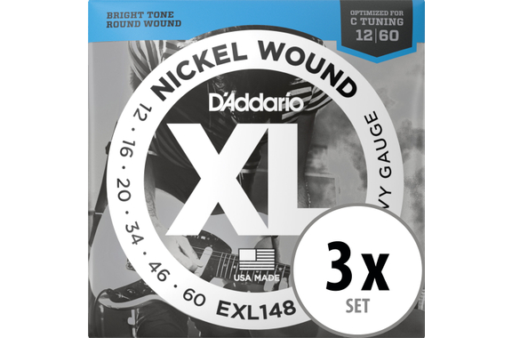 D'Addario EXL148 Extra Heavy 3x Set image 1
