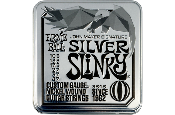 Ernie Ball 3818 John Mayer Silver Slinky 3-Pack image 1