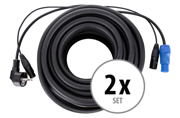 Pronomic Stage EUPPX-20 Hybridkabel Euro/Powerplug/XLR 2x Set image 1
