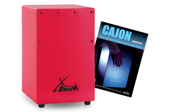 XDrum KC-37RD Cajón Infantil Rojo Set con Escuela image 1
