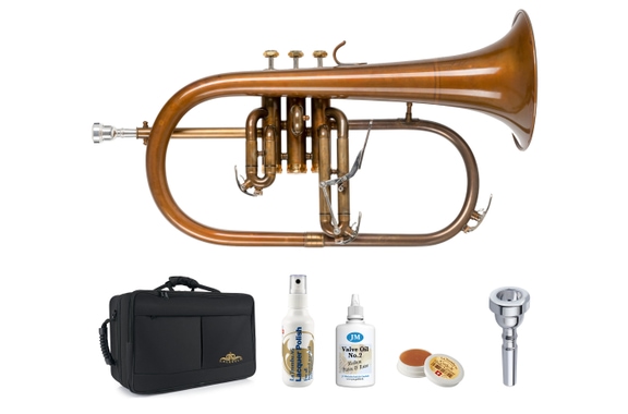Lechgold FH-60GV Bugle Bb Antique Deluxe Set image 1
