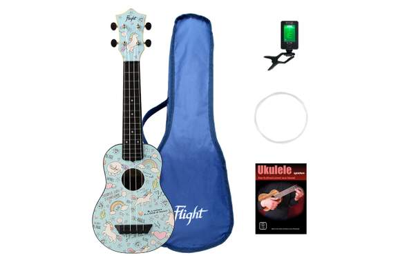 Flight TUS40 Unicorn Travel Sopran Ukulele Set image 1