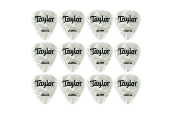 Taylor Celluloid Confezione Da 12 Plettri Wht Pearl 0,46 image 1