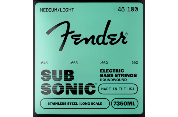 Fender SubSonic 7350ML Stainless Steel Cuerdas Para Bajo 045-100 image 1