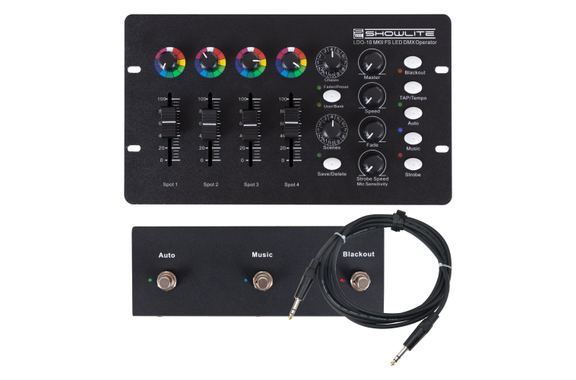 Showlite LDO-10 MKII FS LED DMX Operator + Footswitch Set image 1