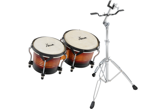XDrum Bongos Pro Vintage Sunburst SET incl. soporte image 1