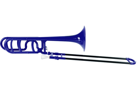 Classic Cantabile MardiBrass Trombone Quart en plastique Bb/F bleu image 1