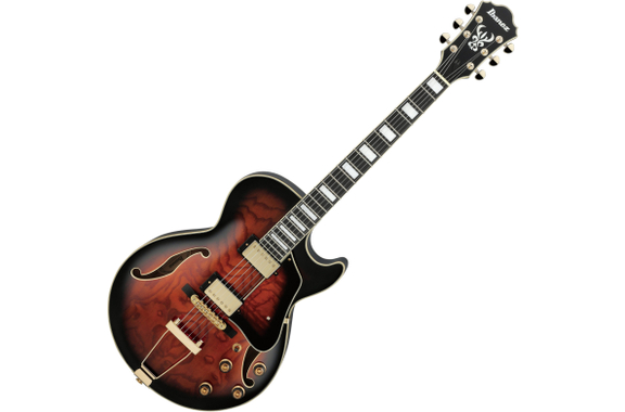 Ibanez AG95QA-DBS Dark Brown Sunburst image 1