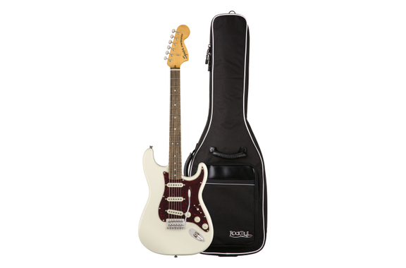 Squier Classic Vibe '70s Stratocaster LRL Olympic White Gigbag Set image 1