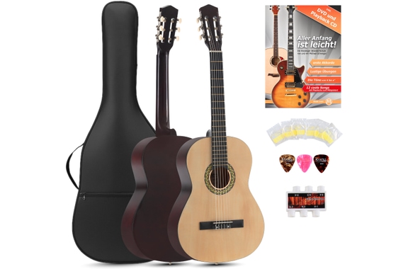 Classic Cantabile Acoustic Series AS-851 1/2 Guitare Classique Concert Set Débutant image 1