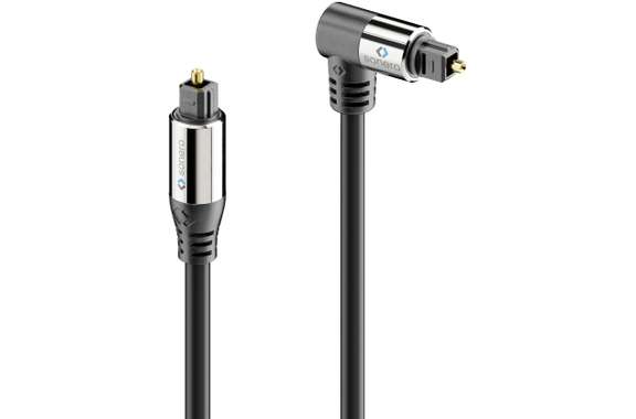 Sonero optisches S/PDIF Toslink Kabel 1x90° Stecker 1,50m image 1
