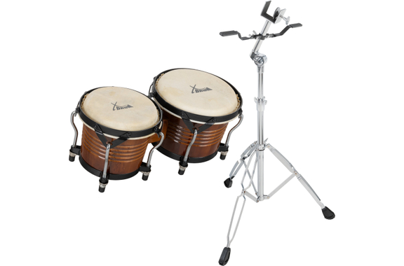 XDrum Bongos Pro Tobacco Set incl. support image 1