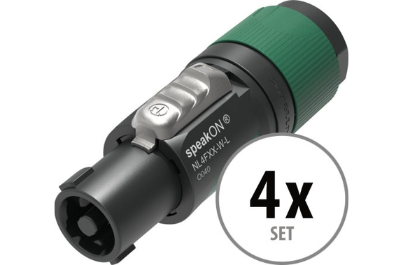 Neutrik NL4FXX-W-L Speakonstecker 4-polig 4x Set image 1