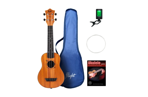 Flight TUS53 Mahogany Travel Sopran Ukulele Set image 1