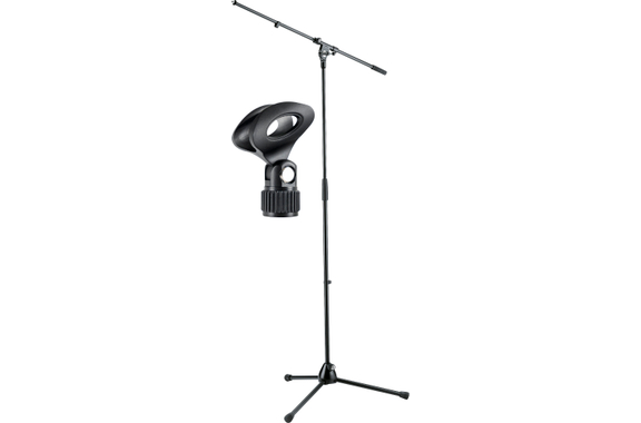 K&M 210/2 Soporte De Micrófono Negro Set Incl. Abrazadera image 1