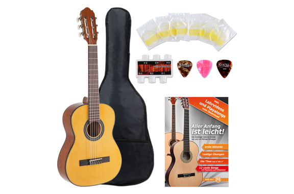 GEWA Student 1/2 Guitare Classique Naturel Clair Starter Set image 1
