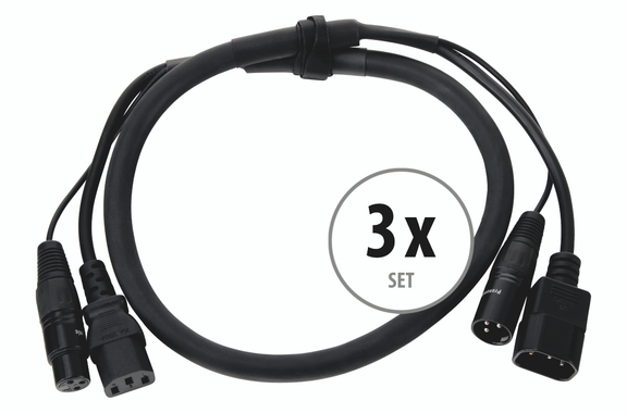 Pronomic Stage IECD-1 DMX Hybrid Cable C/DMX 1m 3x Set image 1