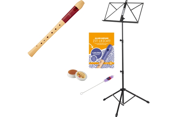 Moeck Flauto 1 1025 Soprano alemán rojo Set image 1