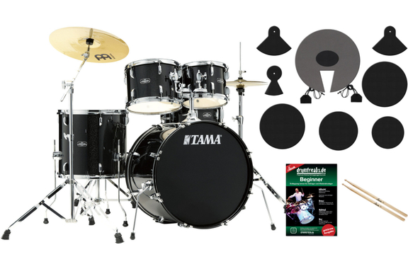 Tama ST52H5-BNS Stagestar Drumkit Black Night Sparkle Set image 1