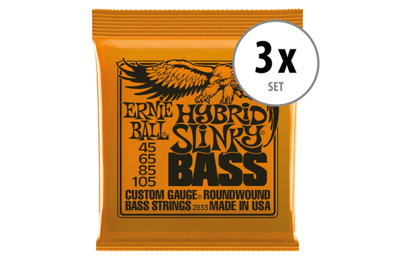 Ernie Ball 2833 Hybrid Slinky Bass 3-Pack image 1