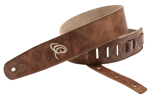 Ortega OSSU-40 Guitar Strap Suede Cognac image 1
