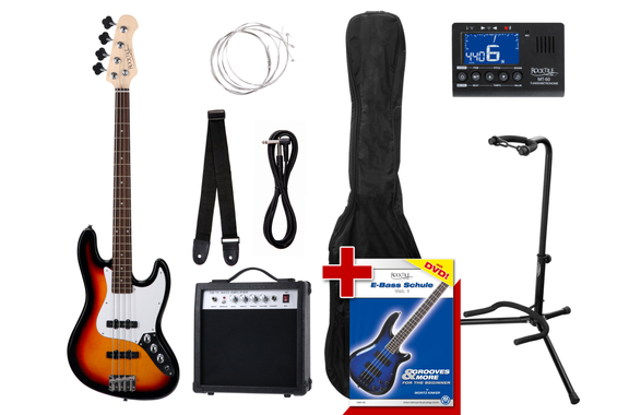 Rocktile Groover's Pack JB E-Bass Sunburst Set II image 1