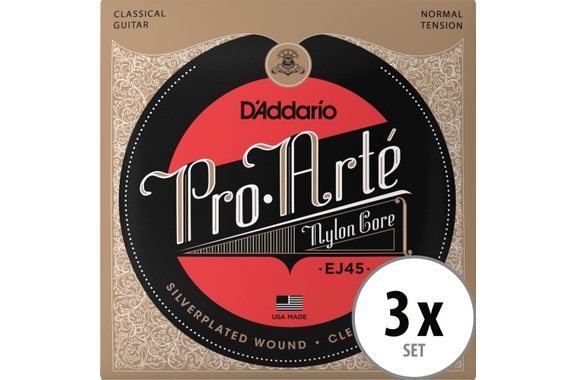D'Addario EJ45 Pro-Arté Nylon Set 3x image 1