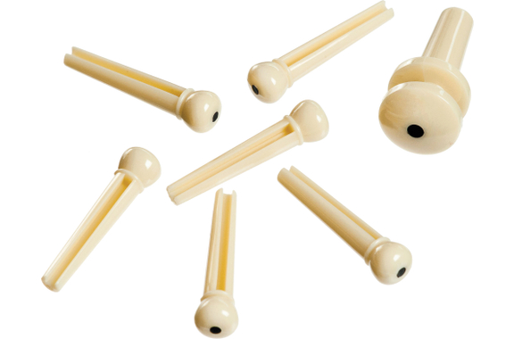 Planet Waves Bridge Pins White Dot image 1
