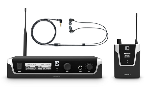 LD Systems U508 IEM In Ear Monitoring-System Set image 1