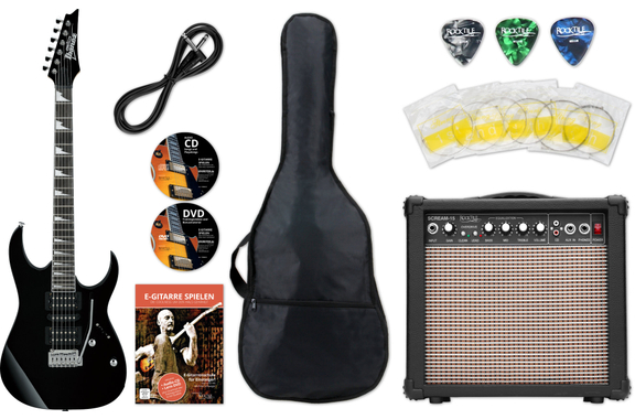 Ibanez Gio GRG170DX Black Night Set per Principianti image 1